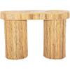 ΚΟΝΣΟΛΑ ΟΒΑΛ GATSBY HM9871 ΦΥΣΙΚΟ RATTAN ΣΕ ΦΥΣΙΚΟ ΧΡΩΜΑ 110x45x74,5Υεκ.