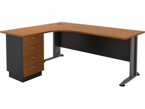 SUPERIOR COMPACT Αριστερή Γωνία - Απόχρωση Dark Grey - Cherry (ΕΟ995L,1) (Καφέ)