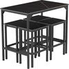ΣΕΤ ΤΡΑΠΕΖΑΡΙΑ ΜΠΑΡ 5ΤΜΧ BOXY HM9882.13 ΜΑΥΡΟ ΜΕΤΑΛΛΟ-ΜΕΛΑΜΙΝΗ ΜΑΥΡΟ ΜΑΡΜΑΡΟ