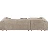 ΚΑΝΑΠΕΣ ΓΩΝΙΑ (ΑΡΙΣΤΕΡΗ) BRICKEN HM3275.01L ΜΠΕΖ ΥΦΑΣΜΑ 110-282x98-160x72Υεκ.
