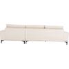 ΚΑΝΑΠΕΣ ΓΩΝΙΑ (ΔΕΞΙΑ) NOA HM3278.01R ΕΚΡΟΥ ΥΦΑΣΜΑ 288x90-157x67-80Υεκ.