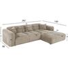 ΚΑΝΑΠΕΣ ΓΩΝΙΑ BRICKEN HM3275.01R ΜΠΕΖ ΥΦΑΣΜΑ 110-282x98-160x72Υεκ.