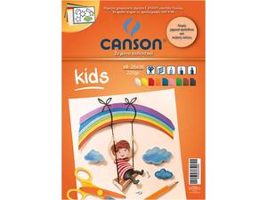 Μπλοκ Κολάζ (Κανσόν) Canson Colorline kids 25x35cm 220gr