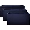 FLOWER POT-12 Set 3 τεμαχίων: 80x40x40cm + 100x45x45cm + + 122x55x55 Απόχρωση Dark Grey (Ε6311,S)