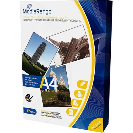 Χαρτί φωτογραφικό Mediarange High-Glossy Α4 135gr 100 φύλλα