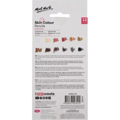 Σετ 12 Ξυλομπογιές Mont Marte Skin Colours