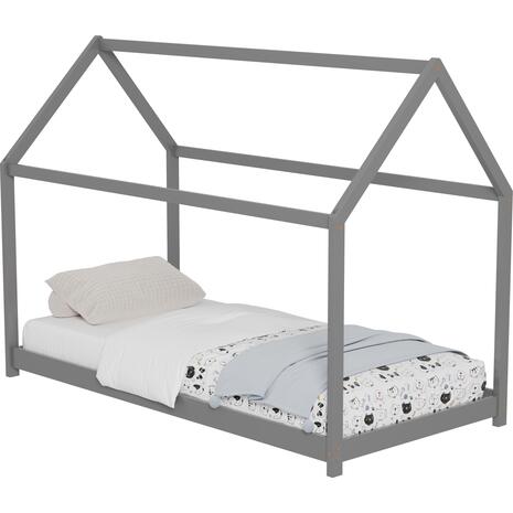 ΚΡΕΒΑΤΙ ΠΑΙΔΙΚΟ PEPE HM678.05 τ.MONTESSORI ΞΥΛΟ ΠΕΥΚΟ ΓΚΡΙ- 140x70εκ