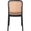 FLORENCE Καρέκλα PP Μαύρο, PP Rattan Μπεζ, Στοιβαζόμενη (Ε387,2)