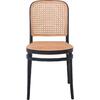 FLORENCE Καρέκλα PP Μαύρο, PP Rattan Μπεζ, Στοιβαζόμενη (Ε387,2)