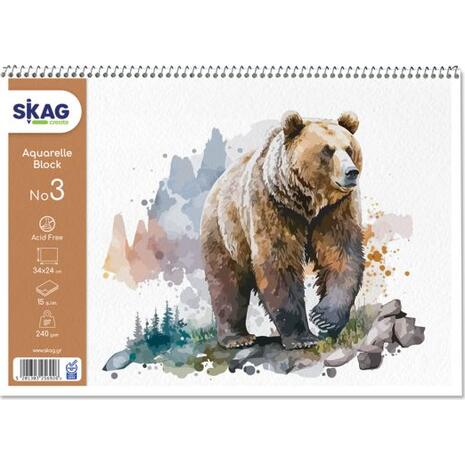 Μπλoκ ακουαρέλας Skag "Εποχές" 25x35cm No 3 250gr 15 Φύλλων (256926)