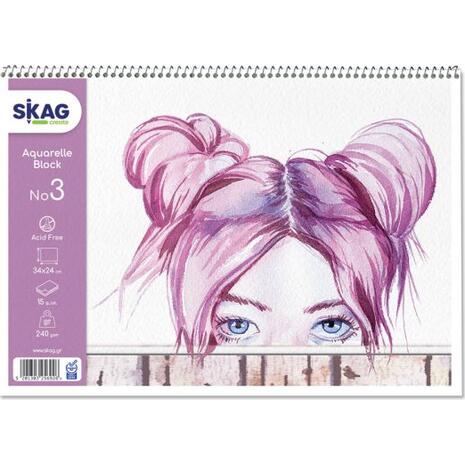 Μπλoκ ακουαρέλας Skag "Εποχές" 25x35cm No 3 250gr 15 Φύλλων (256926)