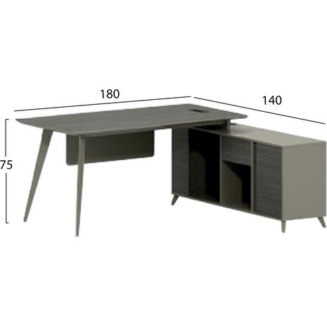 ΓΡΑΦΕΙΟ ΕΠΑΓΓΕΛΜΑΤΙΚΟ LUX SERIES 180Χ140Χ75Υεκ. ΑΝΑΣΤΡΕΨΙΜΗ ΓΩΝΙΑ ΣΤΑΧΤΙ ΜΟΚΑ HM2116