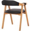 ΠΟΛΥΘΡΟΝΑ RIMINI HM9867.02 ΞΥΛΟ TEAK ΦΥΣΙΚΟ-ΜΑΥΡΟ ΣΧΟΙΝΙ & PU ΚΑΘΙΣΜΑ 60x61x76Υεκ.