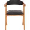 ΠΟΛΥΘΡΟΝΑ RIMINI HM9867.02 ΞΥΛΟ TEAK ΦΥΣΙΚΟ-ΜΑΥΡΟ ΣΧΟΙΝΙ & PU ΚΑΘΙΣΜΑ 60x61x76Υεκ.