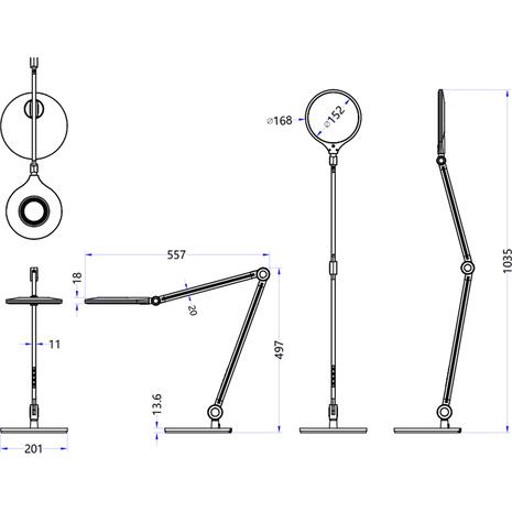 ΦΩΤΙΣΤΙΚΟ ΓΡΑΦΕΙΟΥ LED BLAIN PRO HM4452.08 ΓΚΡΙ-ΑΣΗΜΙ ΧΡΩΜΑ ABS 55,7x49,7Υεκ.