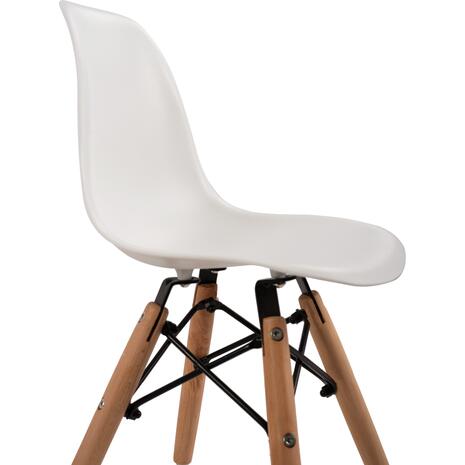 ΚΑΡΕΚΛΑ TWIST KID HM8453.01 ΞΥΛΙΝΑ ΠΟΔΙΑ Κ ΚΑΘΙΣΜΑ PP ΛΕΥΚΟ 31x34x55.5Υεκ (σετ 4 τεμαχίων)