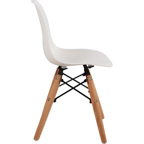 ΚΑΡΕΚΛΑ TWIST KID HM8453.01 ΞΥΛΙΝΑ ΠΟΔΙΑ Κ ΚΑΘΙΣΜΑ PP ΛΕΥΚΟ 31x34x55.5Υεκ (σετ 4 τεμαχίων)