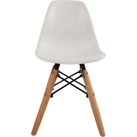 ΚΑΡΕΚΛΑ TWIST KID HM8453.01 ΞΥΛΙΝΑ ΠΟΔΙΑ Κ ΚΑΘΙΣΜΑ PP ΛΕΥΚΟ 31x34x55.5Υεκ (σετ 4 τεμαχίων)