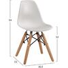 ΚΑΡΕΚΛΑ TWIST KID HM8453.01 ΞΥΛΙΝΑ ΠΟΔΙΑ Κ ΚΑΘΙΣΜΑ PP ΛΕΥΚΟ 31x34x55.5Υεκ (σετ 4 τεμαχίων)