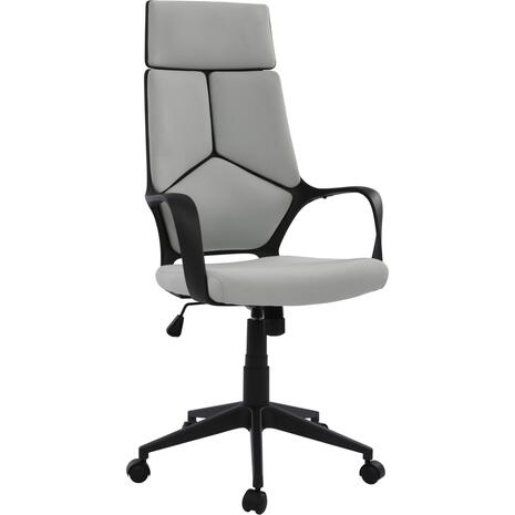 ΚΑΡΕΚΛΑ ΓΡΑΦΕΙΟΥ ANIVIA HM1073.21 ΓΚΡΙ & ΣΚΕΛΕΤΟ ΜΑΥΡΟ 64x61x127 cm (Γκρι)