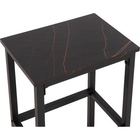ΣΕΤ ΤΡΑΠΕΖΑΡΙΑ ΜΠΑΡ 5ΤΜΧ BOXY HM9882.13 ΜΑΥΡΟ ΜΕΤΑΛΛΟ-ΜΕΛΑΜΙΝΗ ΜΑΥΡΟ ΜΑΡΜΑΡΟ