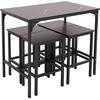 ΣΕΤ ΤΡΑΠΕΖΑΡΙΑ ΜΠΑΡ 5ΤΜΧ BOXY HM9882.13 ΜΑΥΡΟ ΜΕΤΑΛΛΟ-ΜΕΛΑΜΙΝΗ ΜΑΥΡΟ ΜΑΡΜΑΡΟ