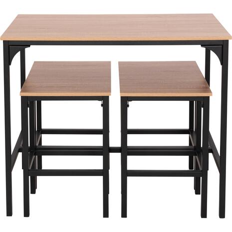 ΣΕΤ ΤΡΑΠΕΖΑΡΙΑ ΜΠΑΡ 5ΤΜΧ BOXY HM9882.01 ΜΑΥΡΟ ΜΕΤΑΛΛΟ-ΜΕΛΑΜΙΝΗ ΣΕ SONAMA
