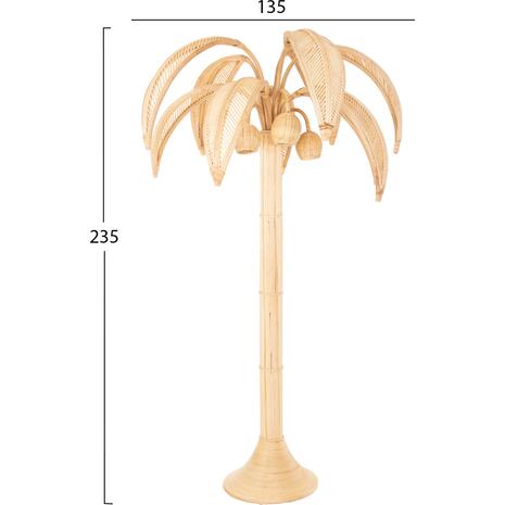 ΔΙΑΚΟΣΜΗΤΙΚΟ ΔΕΝΤΡΟ COCOON HM4317 τ.ΚΟΚΟΦΟΙΝΙΚΑ ΑΠΟ ΦΥΣΙΚΟ RATTAN Φ132x237Yεκ.