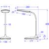 ΦΩΤΙΣΤΙΚΟ ΓΡΑΦΕΙΟΥ LED BLAIN HM4444.01 ΛΕΥΚΟ ABS 13,6x17,7x40Υ εκ.