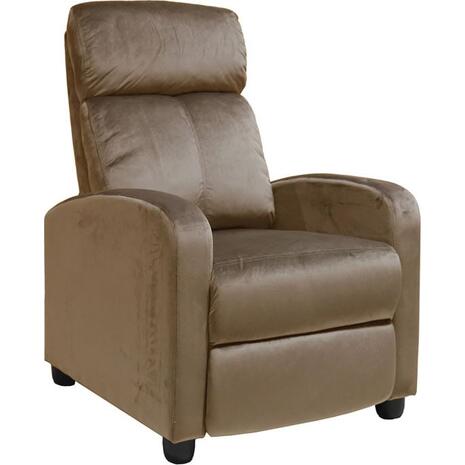 PORTER Πολυθρόνα Relax Σαλονιού - Καθιστικού Camel Velure (Ε9781,2)