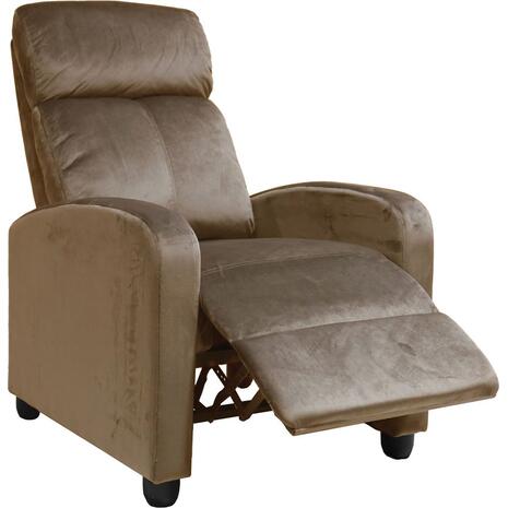 PORTER Πολυθρόνα Relax Σαλονιού - Καθιστικού Camel Velure (Ε9781,2)