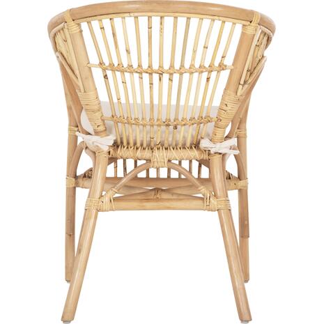 ΠΟΛΥΘΡΟΝΑ DAMPAR HM9929.04 RATTAN ΣΕ ΦΥΣΙΚΟ-ΛΕΥΚΟ ΜΑΞΙΛΑΡΙ 59x61x80Υεκ.