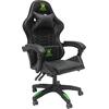 ΠΟΛΥΘΡΟΝΑ GAMING LOOT HM1204 ΜΑΥΡΟ-ΠΡΑΣΙΝΟ PVC & NYLON 60x60x120Υεκ.