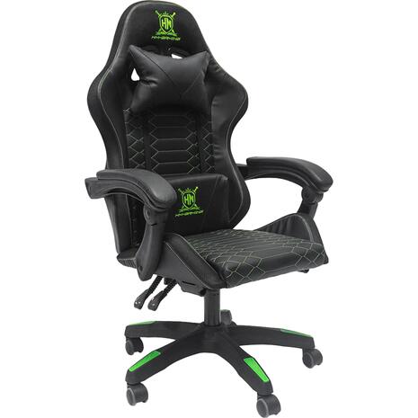 ΠΟΛΥΘΡΟΝΑ GAMING LOOT HM1204 ΜΑΥΡΟ-ΠΡΑΣΙΝΟ PVC & NYLON 60x60x120Υεκ.