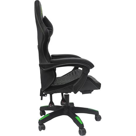 ΠΟΛΥΘΡΟΝΑ GAMING LOOT HM1204 ΜΑΥΡΟ-ΠΡΑΣΙΝΟ PVC & NYLON 60x60x120Υεκ.