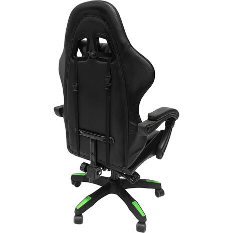 ΠΟΛΥΘΡΟΝΑ GAMING DARREN HM1203.03 ΜΑΥΡΟ-ΠΡΑΣΙΝΟ PVC & NYLON 58.5x100x120Υεκ.