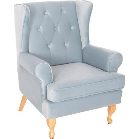ΠΟΛΥΘΡΟΝΑ ΜΠΕΡΖΕΡΑ BRANDON HM3073.31 BABY BLUE ΒΕΛΟΥΔΟ-ΠΟΔΙΑ ΣΕ ΦΥΣΙΚΟ 82,5x80x104Υεκ