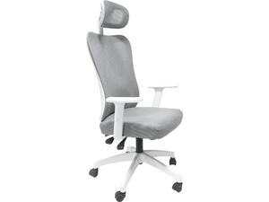 ΚΑΡΕΚΛΑ ΓΡΑΦΕΙΟΥ MEXER HM1195.02 ΓΚΡΙ MESH-ΜΕΤΑΛ.ΒΑΣΗ-ΣΚΕΛΕΤΟΣ ΛΕΥΚΟΣ 68x70x136Υεκ.