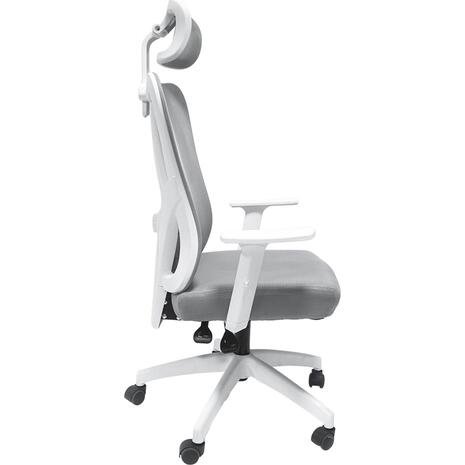 ΚΑΡΕΚΛΑ ΓΡΑΦΕΙΟΥ MEXER HM1195.02 ΓΚΡΙ MESH-ΜΕΤΑΛ.ΒΑΣΗ-ΣΚΕΛΕΤΟΣ ΛΕΥΚΟΣ 68x70x136Υεκ.