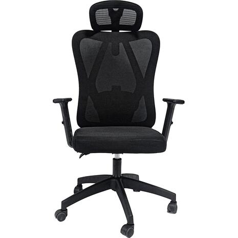 ΚΑΡΕΚΛΑ ΓΡΑΦΕΙΟΥ MEXER HM1195.01 ΜΑΥΡΟ MESH-ΜΕΤΑΛ.ΒΑΣΗ-NYLON ΣΚΕΛΕΤΟΣ 68x70x136Υεκ.