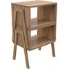 ΚΟΜΟΔΙΝΟ JAKE HM18182.04 ΜΕΛΑΜΙΝΗ ΣΕ ΦΥΣΙΚΟ ΞΥΛΟΥ 48x35x49Υεκ.