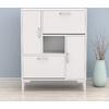 ΠΑΠΟΥΤΣΟΘΗΚΗ MEDY HM18187.03 ΜΕΛΑΜΙΝΗ ΣΕ ΛΕΥΚΟ-ΛΕΥΚΑ ΠΟΔΙΑ 86,5x30x109Υεκ