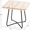 ΤΡΑΠΕΖΑΚΙ GERRY HM5717.11 ΜΕ WICKER ΜΠΕΖ-ΜΑΥΡΟ ΜΕΤΑΛ.ΣΚΕΛΕΤΟ 50x50x47,5Υεκ.