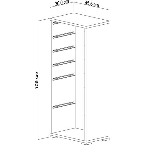ΣΥΡΤΑΡΙΕΡΑ SANI HM18214.01 ΜΕΛΑΜΙΝΗ ΣΕ ΛΕΥΚΟ-6 ΛΕΥΚΑ ΣΥΡΤΑΡΙΑ P.E. 45,5x30x109Υεκ