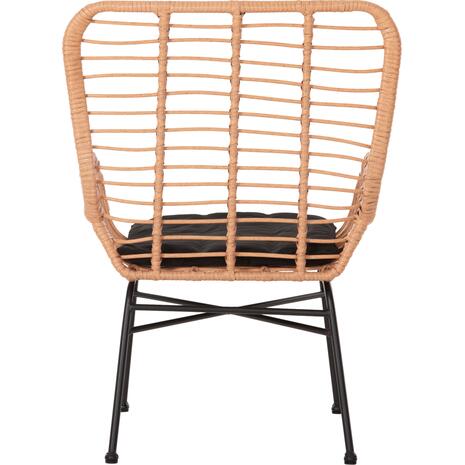 ΠΟΛΥΘΡΟΝΑ ΣΤΥΛ ΜΠΕΡΖΕΡΑΣ ALLEGRA HM5704.11 P.E.RATTAN ΜΠΕΖ-ΜΑΥΡΟ ΜΕΤΑΛΛΟ 66x59x90Υεκ.