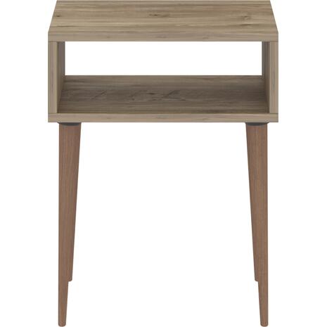 ΚΟΜΟΔΙΝΟ TODD HM18183.04 ΜΕΛΑΜΙΝΗ ΟΑΚ-ΠΟΔΙΑ ΦΥΣΙΚΟ 45x30x58Υεκ.