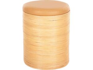 ΣΚΑΜΠΟ MITCH HM9886 ΦΥΣΙΚΟ RATTAN-ΚΑΘΙΣΜΑ ΑΠΟ PU ΜΠΕΖ Φ37x47Υεκ.