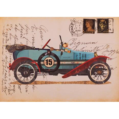 ΠΙΝΑΚΑΣ ΚΑΜΒΑΣ OLD CAR HM7153.10 70X50X2.5 εκ.