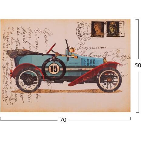 ΠΙΝΑΚΑΣ ΚΑΜΒΑΣ OLD CAR HM7153.10 70X50X2.5 εκ.
