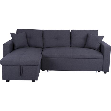 ΚΑΝΑΠΕΣ ΓΩΝΙΑ ΚΡΕΒΑΤΙ WAYNE 224x147x85Υεκ. HM3028.11 ΓΚΡΙ ΥΦΑΣΜΑ (Γκρι)